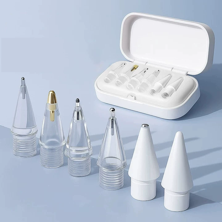 Replacement Pen Tips (Apple Pencil) — Multi-Size Adapter Set with Storage Box, 2.0–3.5 mm