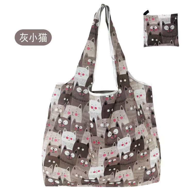 Spot bolsa de compras plegable de gran capacidad Spot bolsa de protección ambiental bolsa plegable bolsa de almacenamiento portátil impresa portátil creativa