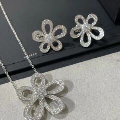 色落ちしない高定大花ネックレス女メッキ18k満ドリル太陽花アンドロメダ欧米鎖骨百合ネックレス女
