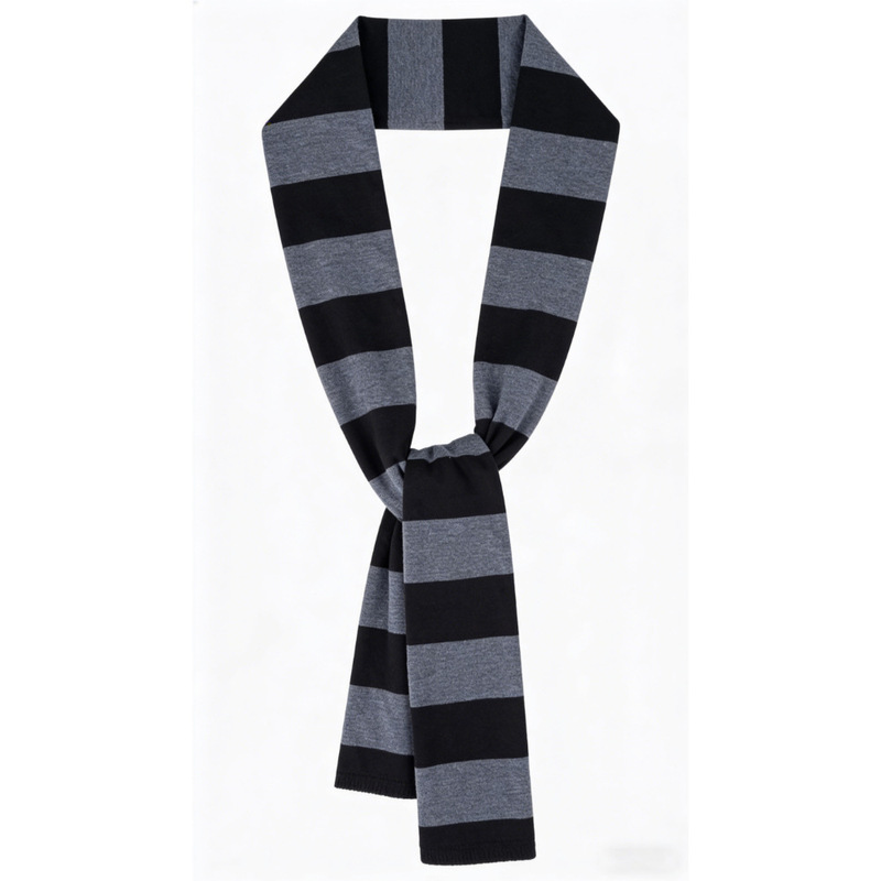 Minions Despicable Me Cosplay Gru Scarf Black and Gray Striped Neck Warmer Role-Playing Soft Decoration Wholesale