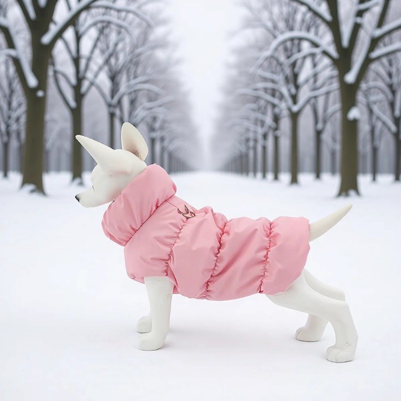 New Cross-Border Dog Clothes, Winter Warm Cotton Coats with Buckles, Thickened Puppy Clothing Wholesale, Pets