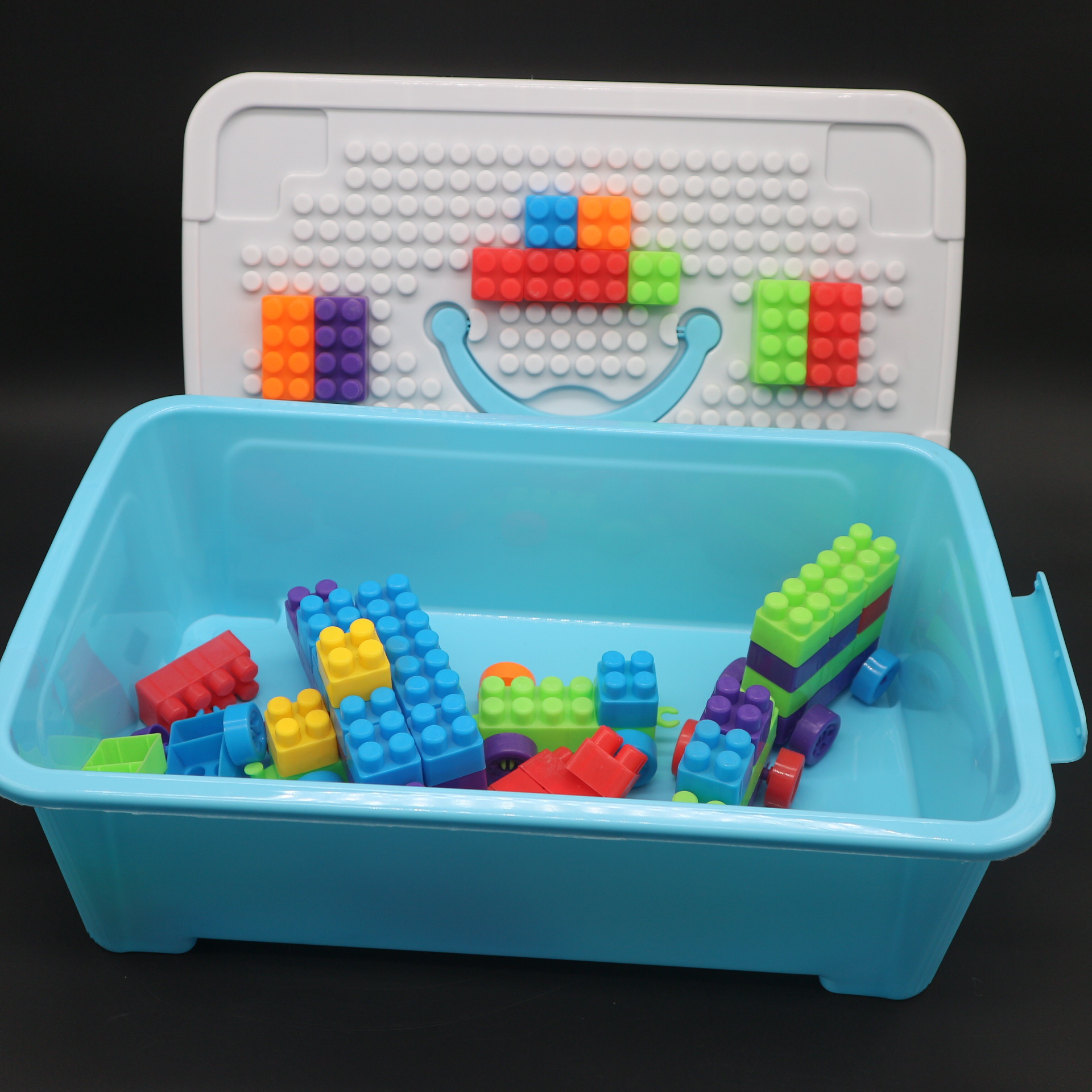 PP食品级透明塑料盒 有盖手提箱桌面玩具衣物储物盒 化妆品收纳盒详情41