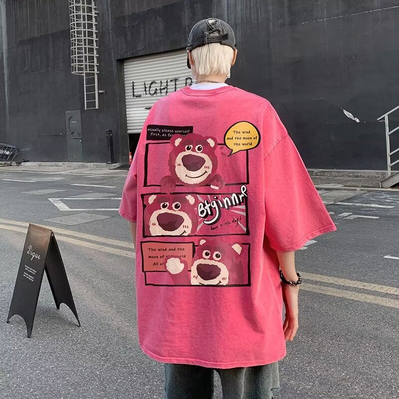 Summer Japanese trend cartoon cotton short sleeve T-shirt with a…