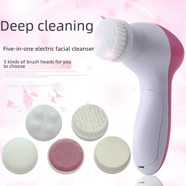 Wholesale electric five-in-one face cleansing instrument beauty instrument face washing instrument face massage instrument pore cleaning instrument