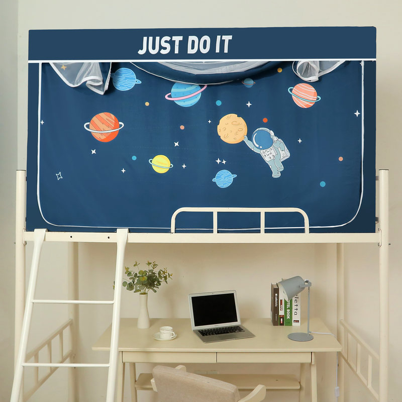 Mosquitera, dormitorio de estudiantes 2024, nueva instalación gratuita, literas individuales anti-caída, cortina de cama opacas universal