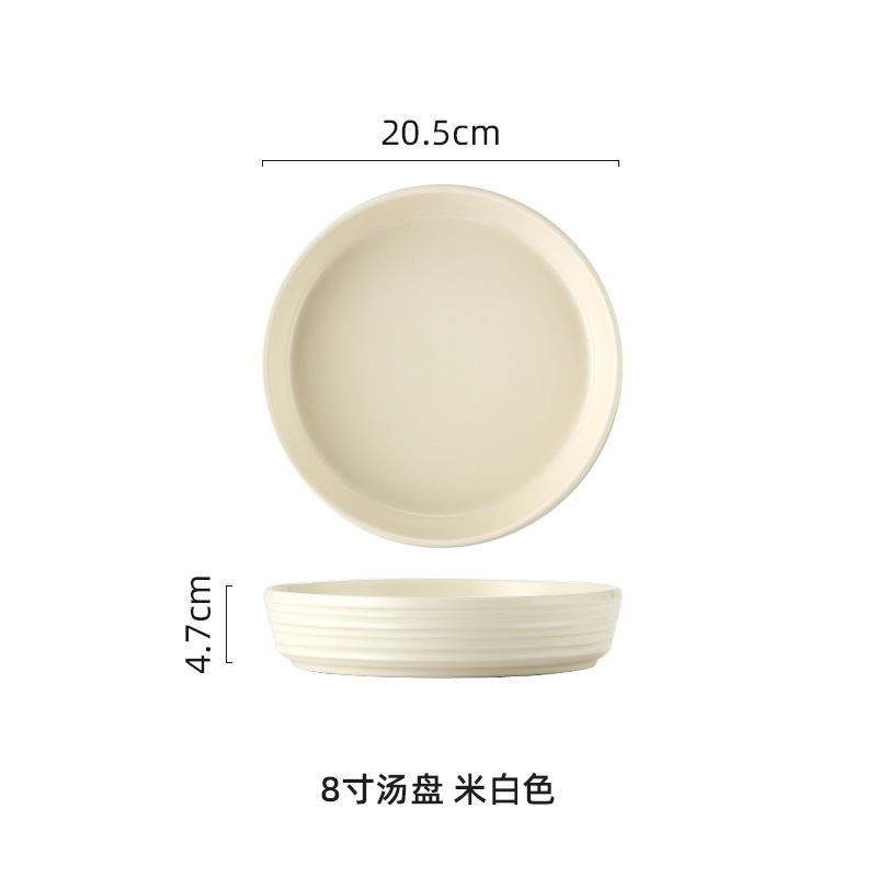 Nórdico plato de cerámica tazón plato traje hogar creativo neto rojo ins simple arroz tazón plato redondo combinación tazón palillos vajilla