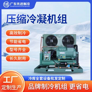 制冷全套设备半封闭风冷式大明压缩机制冷藏冷凝生鲜冷库-18~-35