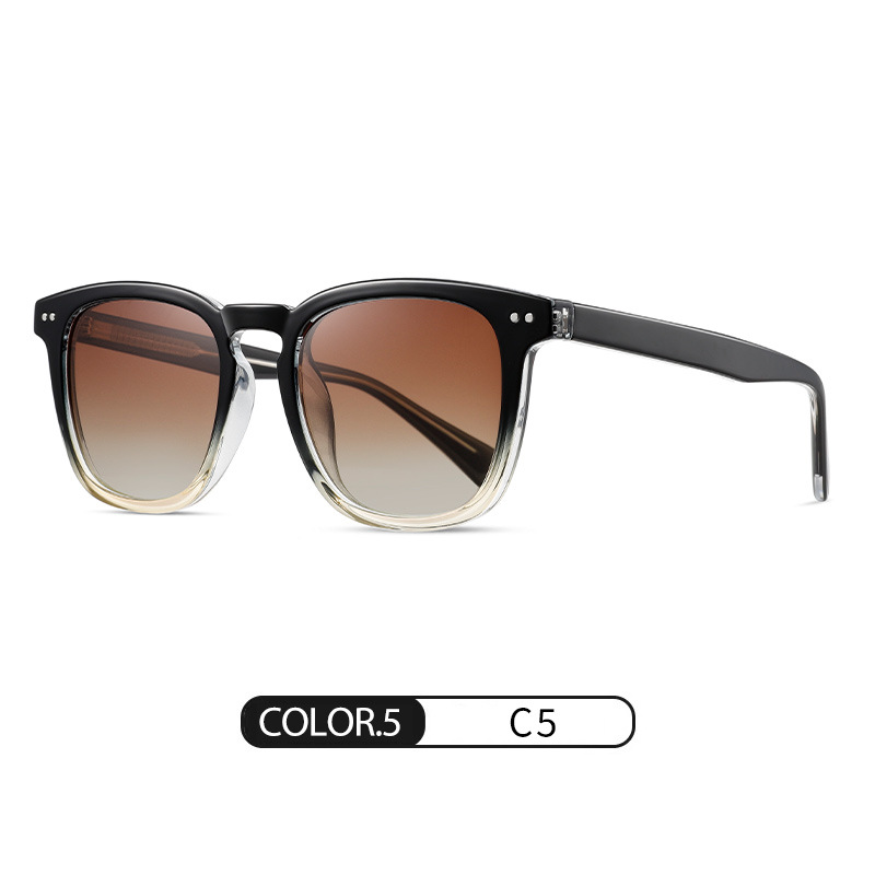 Gafas de Sol Polarizadas Cuadradas S31116 Marco de TR y Lentes TAC Protección UV400 para Conducción y Exteriores