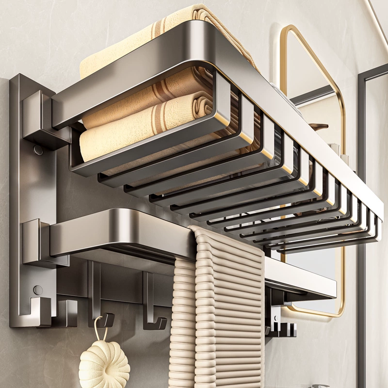 Пистолет серый полотенцесушитель полка для туалета без перфорации Полка для полотенец