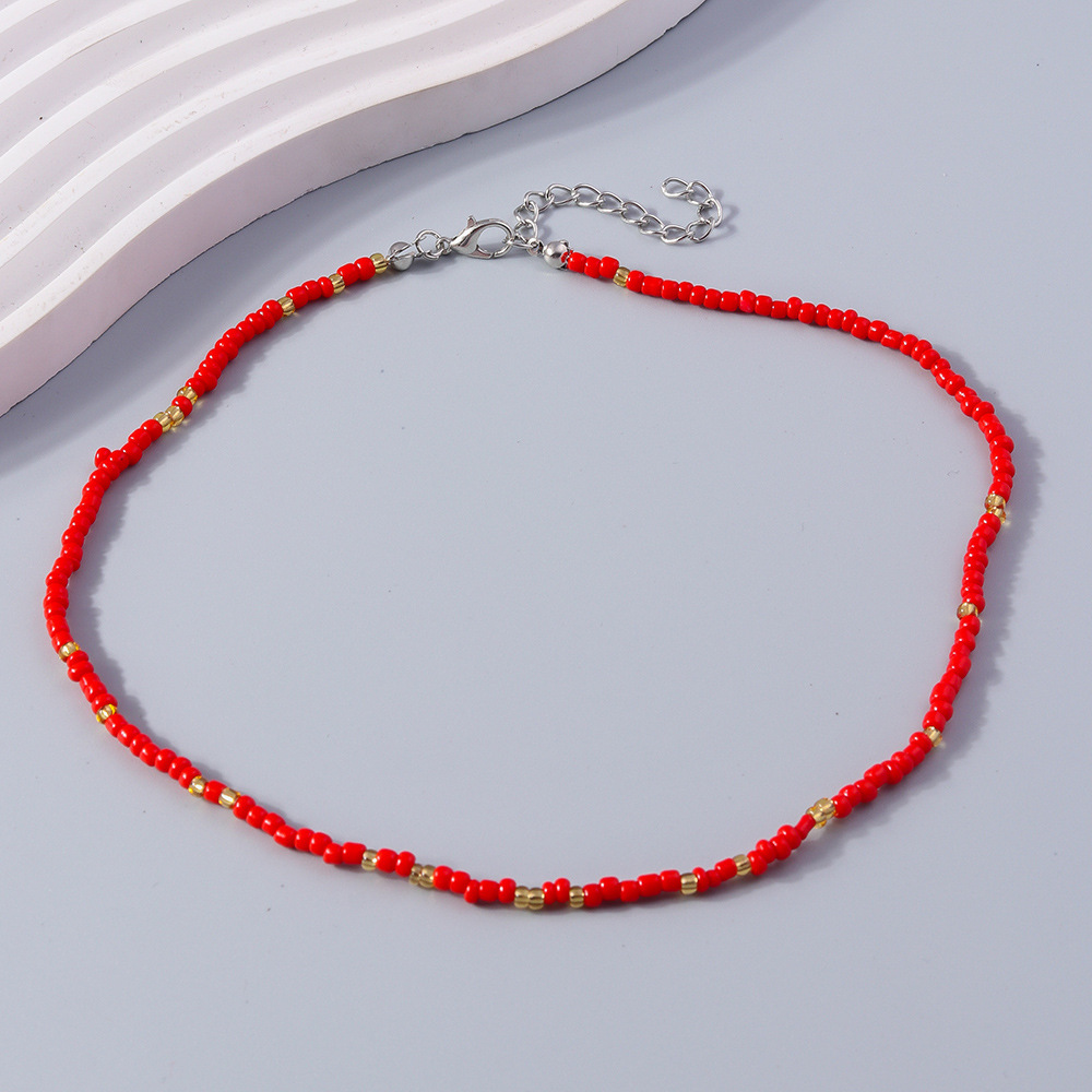 10g Weight Necklace Classification Resin Chain Material Beaded Chain Chain Type 1 Piece Quantity Holiday, Daily Occasion Plastic, Resin Material Round Pattern Spring&Summer Season Women's Gender Sweet Style Sweet Round Plastic Resin Beaded Chain Beaded Necklaces Wholesale 13