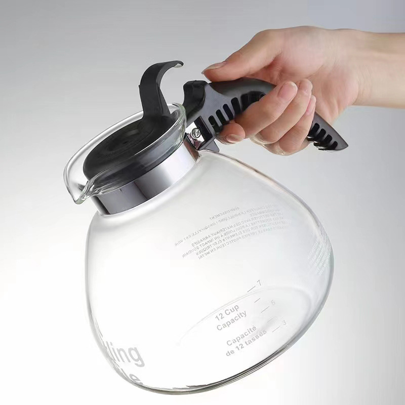 High Borosilicate Coffee Pot Cold Kettle Tea Pot Glass Kettle Heat Resistant Fruit Tea Kettle Water Liter Cold Kettle Coffee Maker