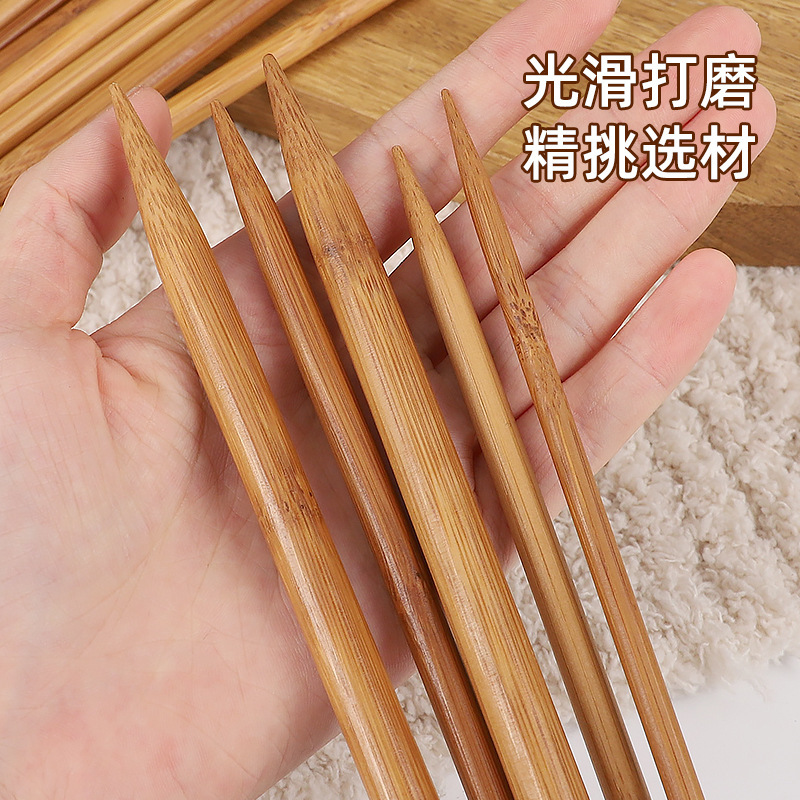 Factory direct sweater needle bamboo carbonized bamboo needle 36cm/25cm knitting sweater hat scarf diy knitting tools Factory direct sweater needle bamboo carbonized bamboo needle 36cm/25cm knitting sweater hat scarf diy knitting tools