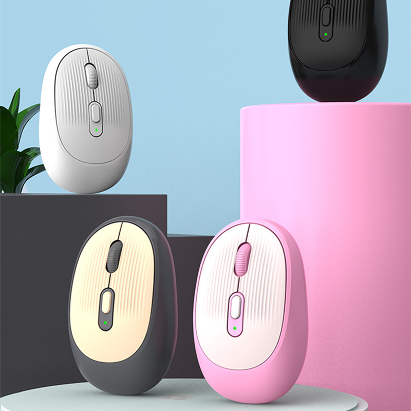 W300 Bluetooth wireless mouse 2.4G dual-mode charging battery multi-color mouse 2024 new cross-border foreign trade