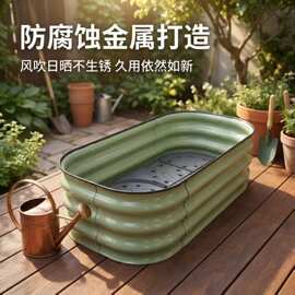 园林户外种植箱室外阳台种菜花园床金属花盆门店民宿室内庭院露台