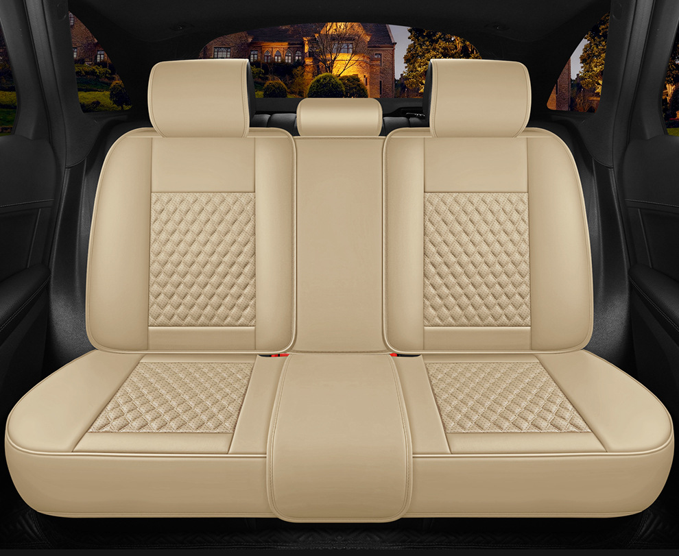 Solid Waist-Supporting Nappa Leather All-Season Universal Seat Cushion Suitable for Lavida, Sagitar, Sylphy, Corolla, and Eado Universal Seat Covers