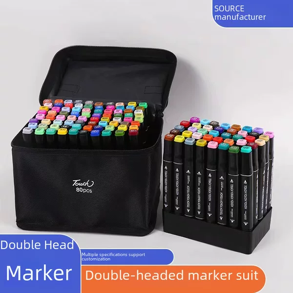 Factory spot wholesale double alcohol oily marker pen set color children's watercolor pen painting pen marker pen