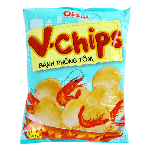 Vietnamese imported snacks Oishi Lay's Onion Tomato Ring Green Pepper Shrimp Strips Crab Flavor Puffed Food 40g