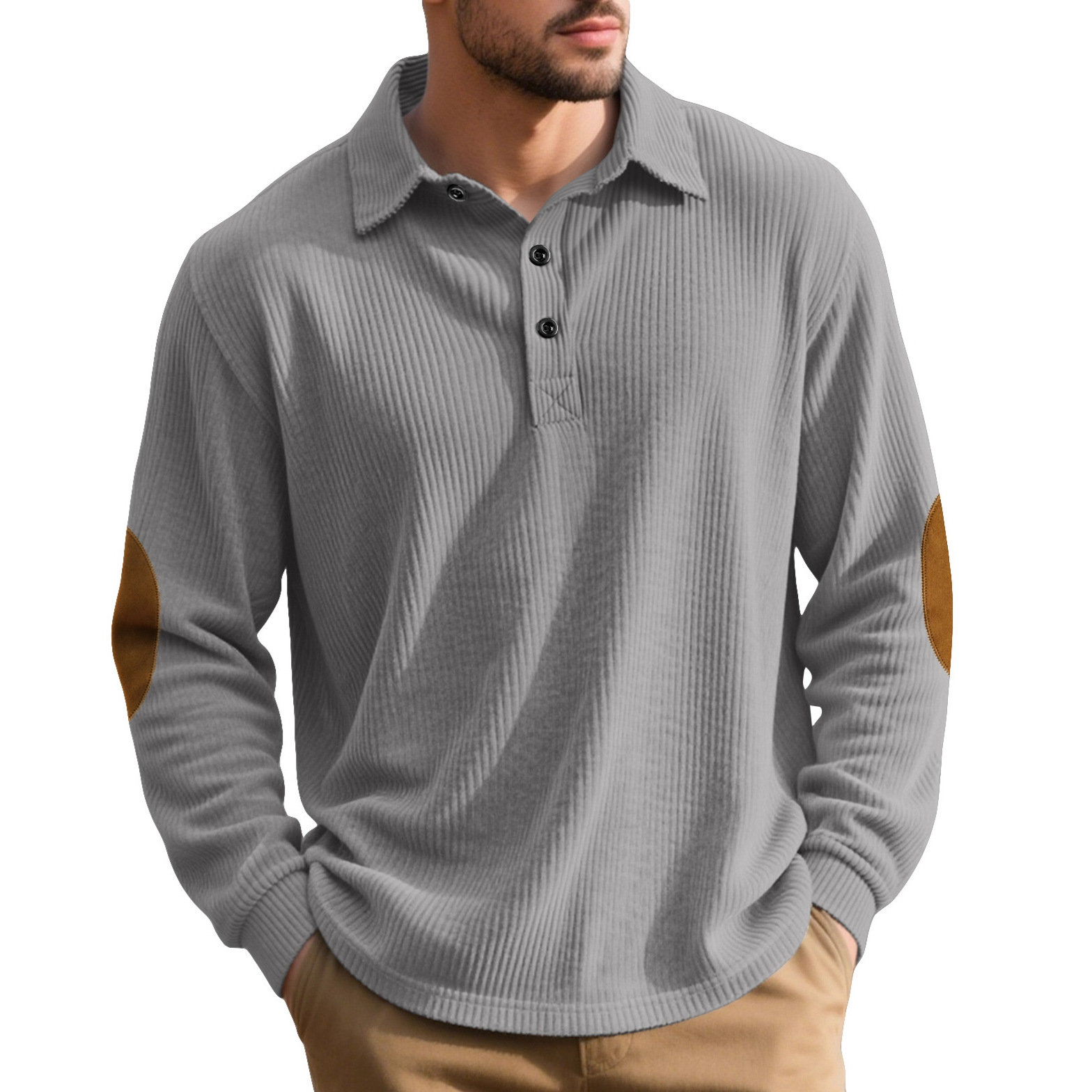 Transfronterizos TK primavera y otoño ventas calientes de terciopelo relajado al aire libre larga manga overshirt americano retro hombre suéter