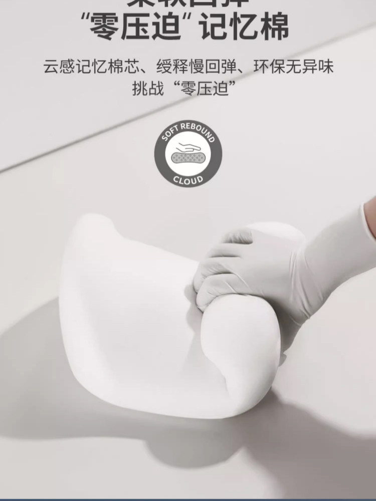 Car Neck Pillow, Lumbar Support, Car Seat Lumbar Cushion, Backrest Pad, Driver's Seat Memory Foam, Pair of Lumbar Pillows, Headrest Pillow