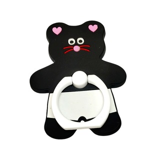 Pvc Plant-Based Solid Color Ring Buckle Bracket Soft Glue Mobile Phone Buckle Metal Paint Ring Buckle