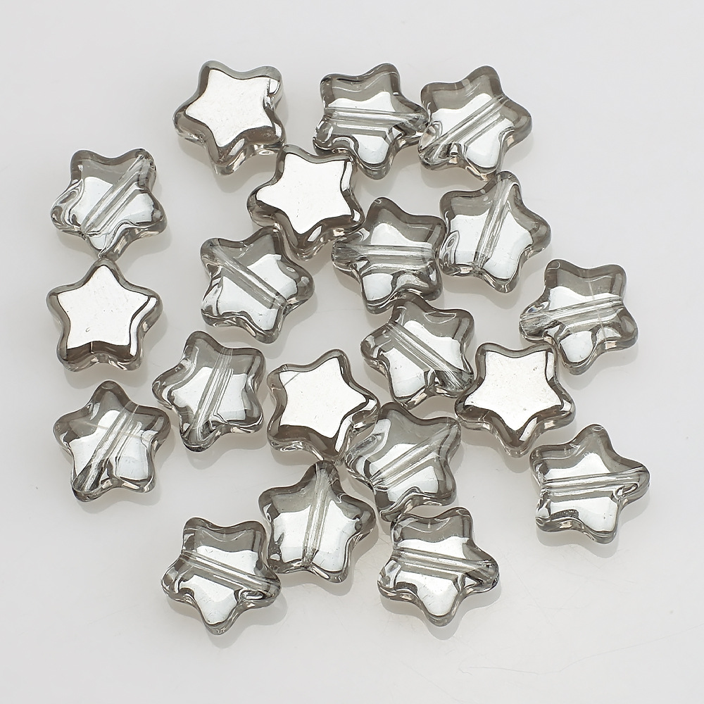 Nuevo colorido estrella de cinco puntas 8MM agujero medio colgante de cristal de bricolaje hecho a mano con cuentas de accesorios de joyería al por mayor image 10