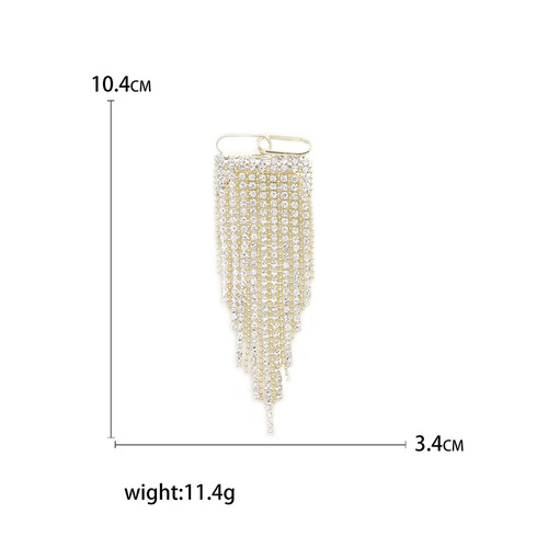 Edgy, Cold-Weather Brooch with Tassels – Bold, Statement-Making Rhinestone Pin Perfect for Influencer-Approved Elegance, Luxurious Accessories Ideal for Stylish Suits and Cardigans—Wholesale Available