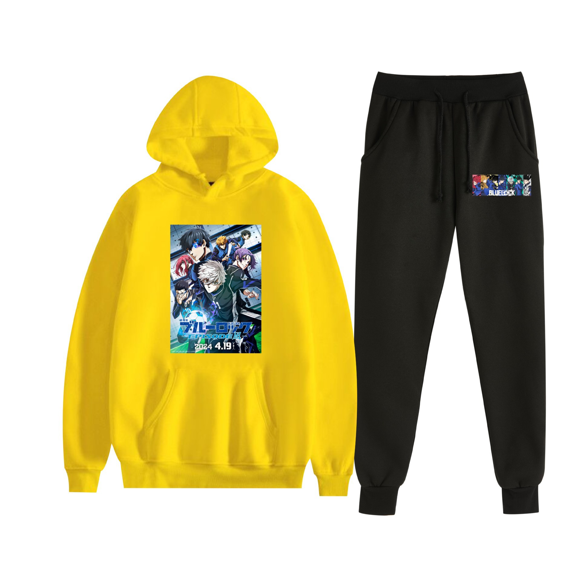 Europa y América Otoño Invierno BLUE LOCK Blue Prison Hombres y mujeres Deportes de ocio más suéter con capucha de terciopelo al por mayor