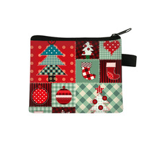 christmas bags跨境圣诞节新款包包儿童卡通迷你零钱包可爱印花卡