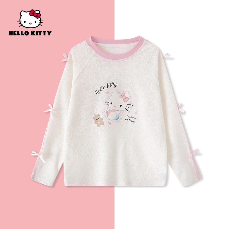 HelloKitty春季新款女童装卡通长袖上衣女宝T恤AC5121MK075|undefined