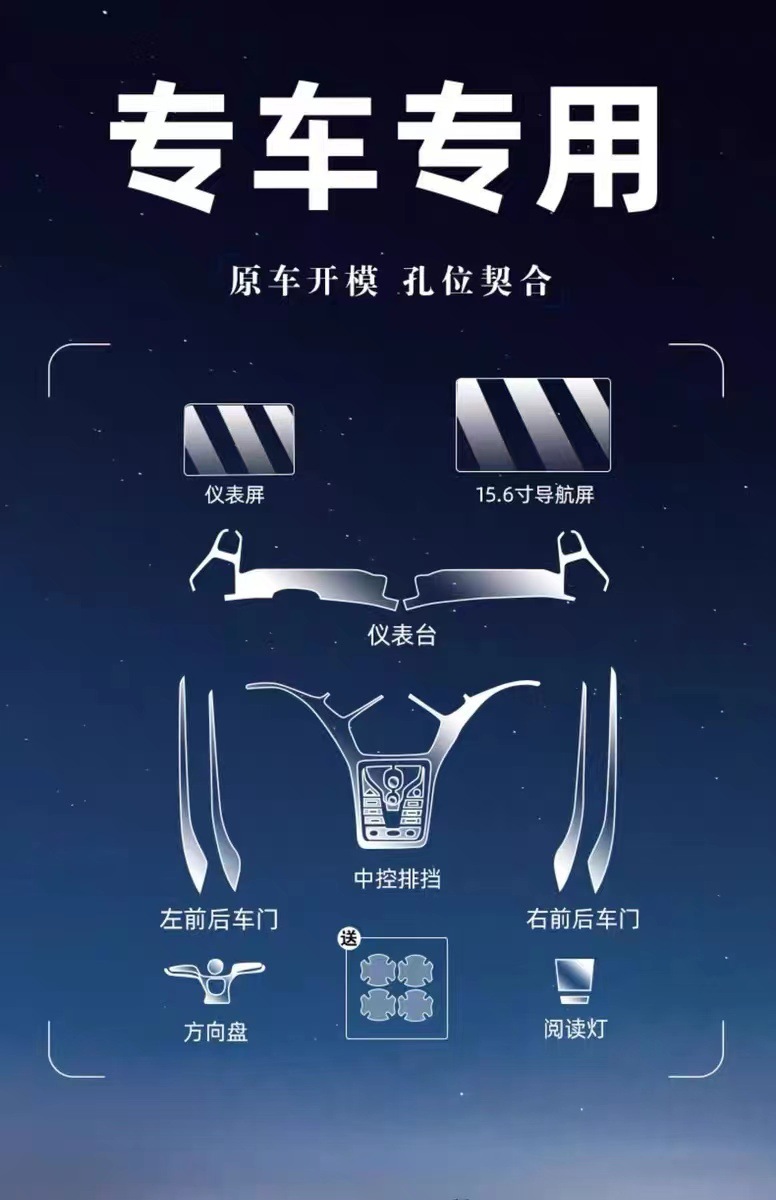 Suitable for BYD Song Pro DMI screen film, car accessories, decorative and modification products, specifically for the center console and interior trim