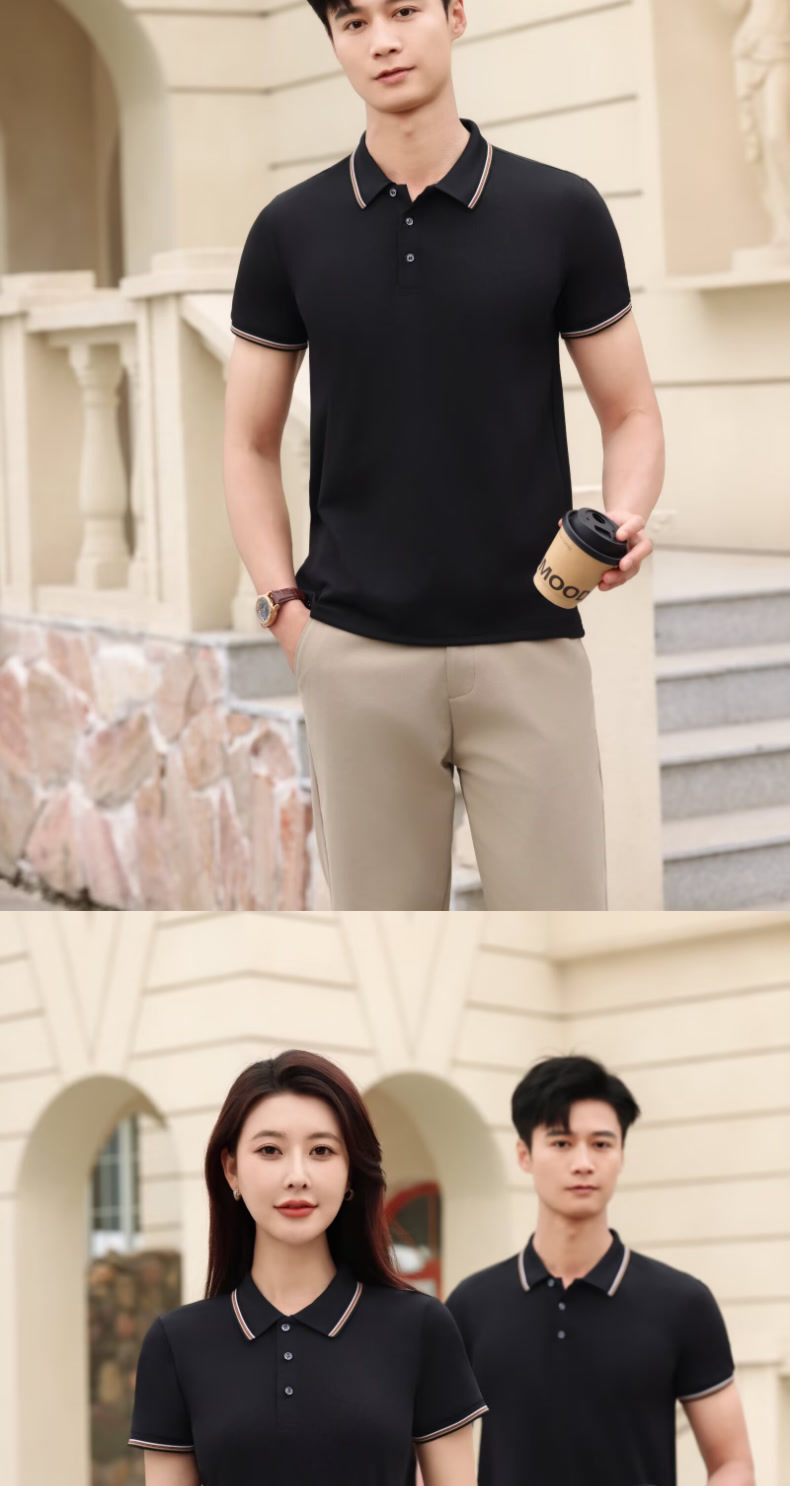 Classic Men's Polo Shirt – Relaxed Fit Short-Sleeve Cotton T-Shirt, Versatile Casual & Semi-Formal Top For Everyday Wear​_viptrois.com
