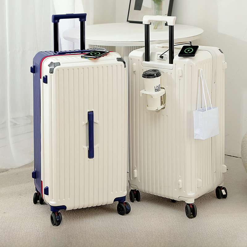 Pinghu new cross-border thickened large capacity Korean style luggage brake wheel shock-absorbing trolley case women's fashion suitcase