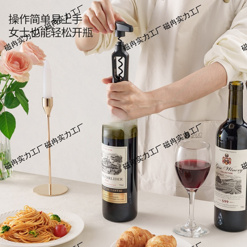 Abridor de botellas de vino tinto doméstico multifuncional para abrir botellas de vino manual, operador simple