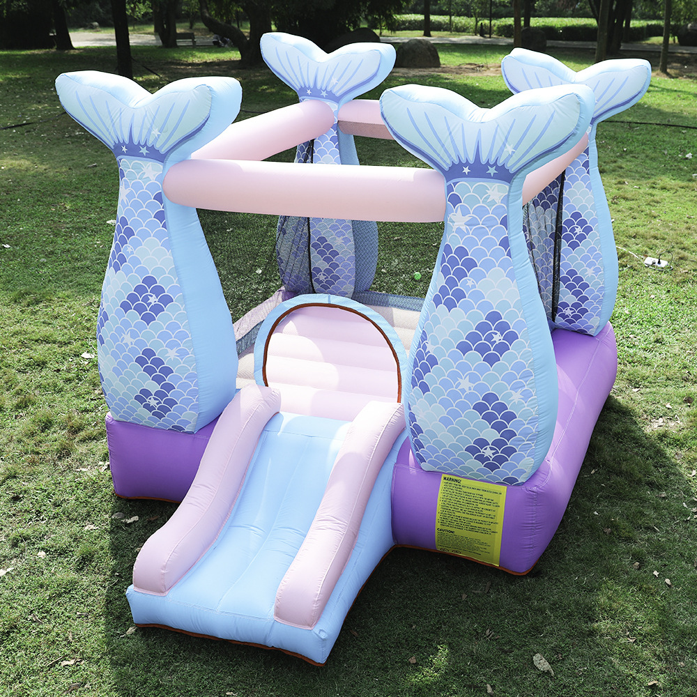 Trampolín infantil para el hogar, tobogán pequeño, trampolín inflable, castillo infantil para el hogar, juguetes para juegos infantiles en interiores y exteriores
