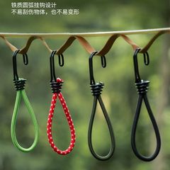 Outdoor tent elastic rope elastic rope buckle canopy single hook pull rope ground nail tent accessories fixed bundled pull rope