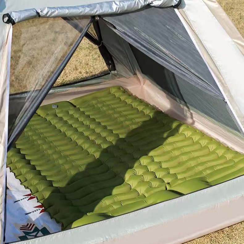 Foot-Pump Widened, Thickened, and Lengthened Outdoor Lightweight Tpu Double Inflatable Mattress, Double Sleeping Pad, Double Camping Mat Foot-Pump Widened, Thickened, and Lengthened Outdoor Lightweight Tpu Double Inflatable Mattress, Double Sleeping Pad, Double Camping Mat