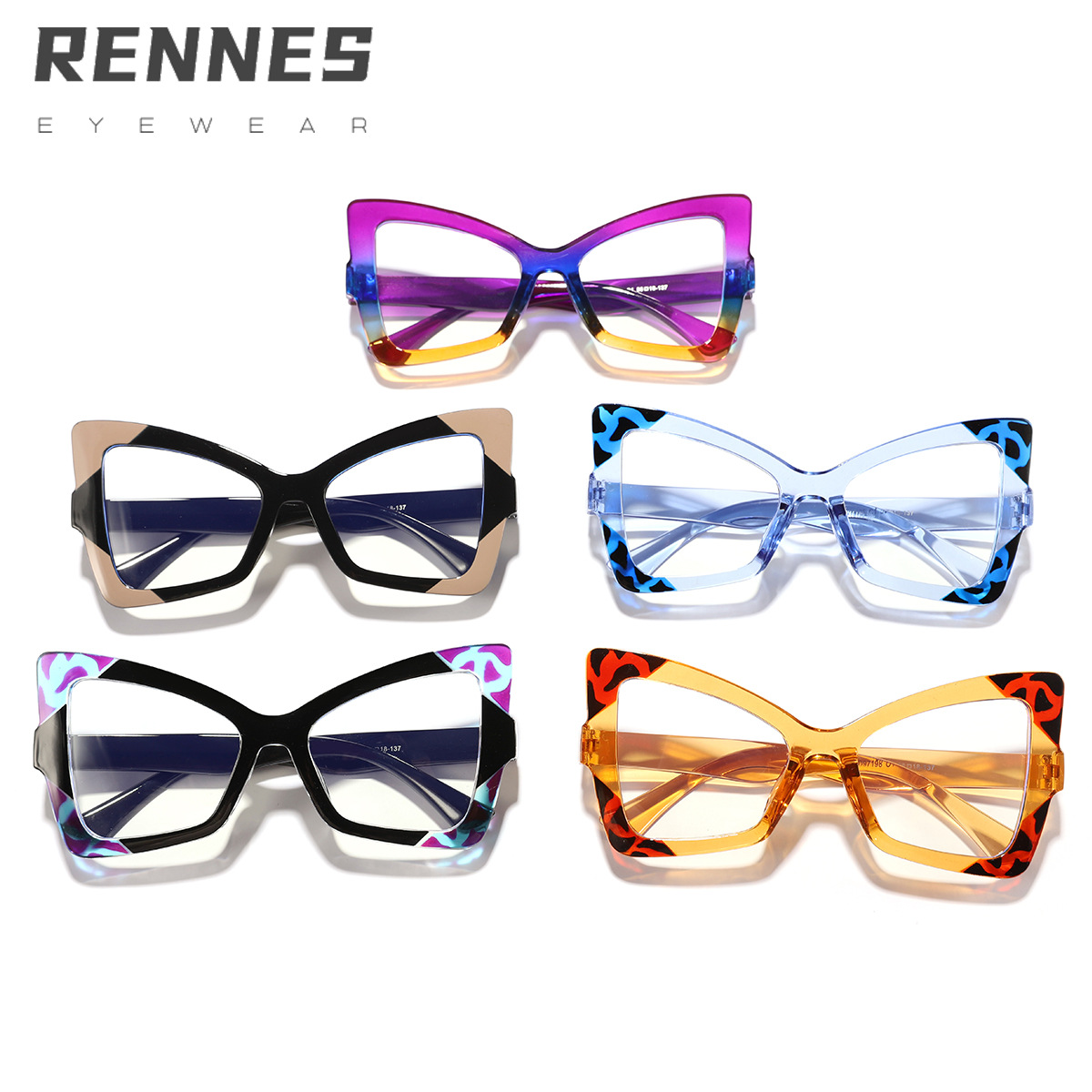 Nuevo crossover de alta gama dopamina ojo de gato montura de mariposa gafas anti-luz azul cara simple femenina pequeño espejo plano