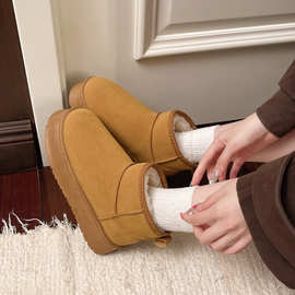 雪地靴女短靴冬季款保暖加厚加绒新款大东北2025抗寒棉鞋百搭厚底