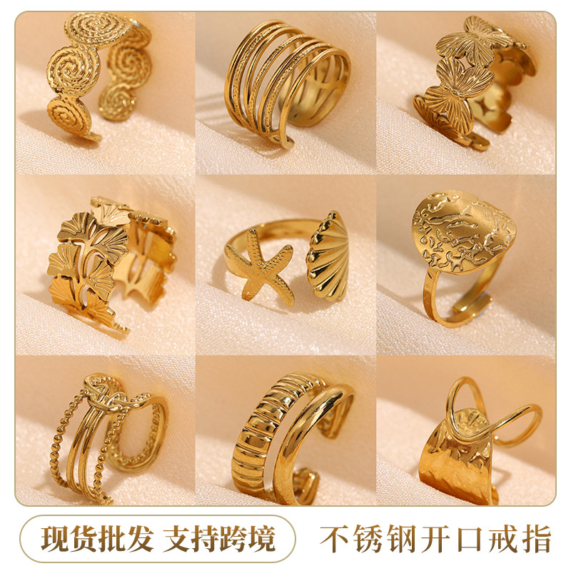 retro adjustable ring stainless steel