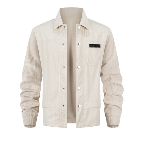 European and American best-selling stand-up collar shirt loose jacket Wish casual corduroy work-style coat OZON