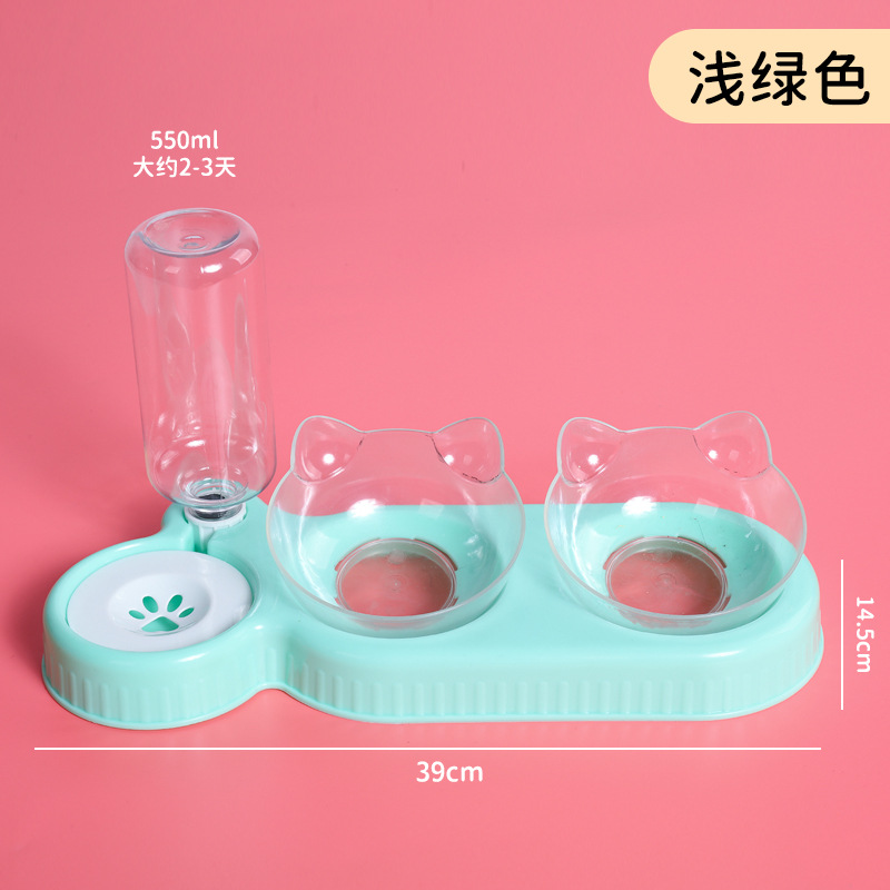 Tazón de fuente verde claro + transparente