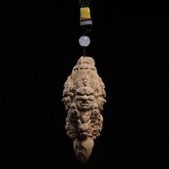 黄杨木雕金刚降魔杵盘玩把玩工艺礼品密宗法器吊坠天然实木手把件