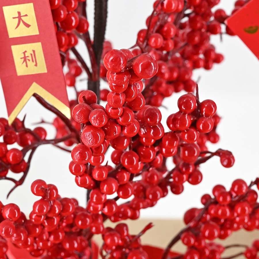 Festival de Primavera de Víspera de Año Nuevo flor artificial fortuna árbol olla Año Nuevo hogar sala de estar decoraciones festivas accesorios de tiro de la boda