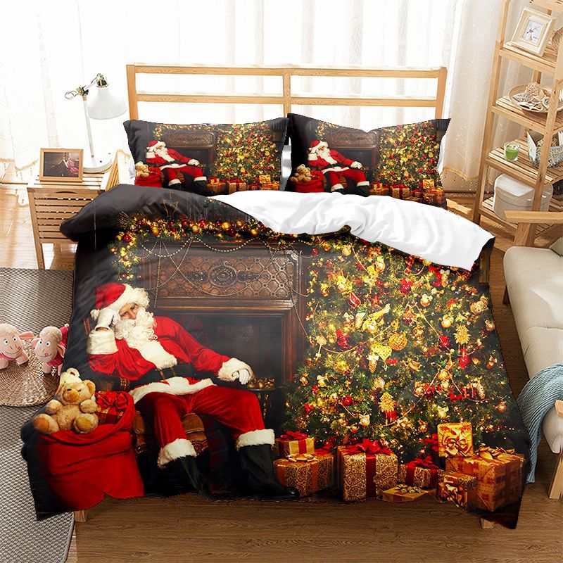 Nuova collezione natalizia Copripiumino in 3 pezzi, set opaco da 4 pezzi, set da 2 pezzi personalizzabile_voghion.com