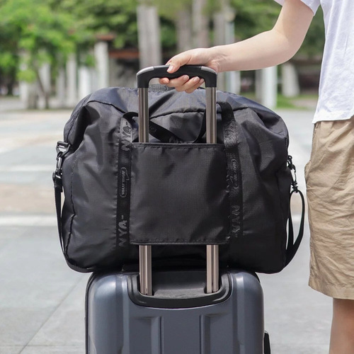 Surprised Cat Cartoon Cute Folding Large Capacity Luggage Bag Portable Travel Bag Men's and Women's Travel Bag Fitness Bag