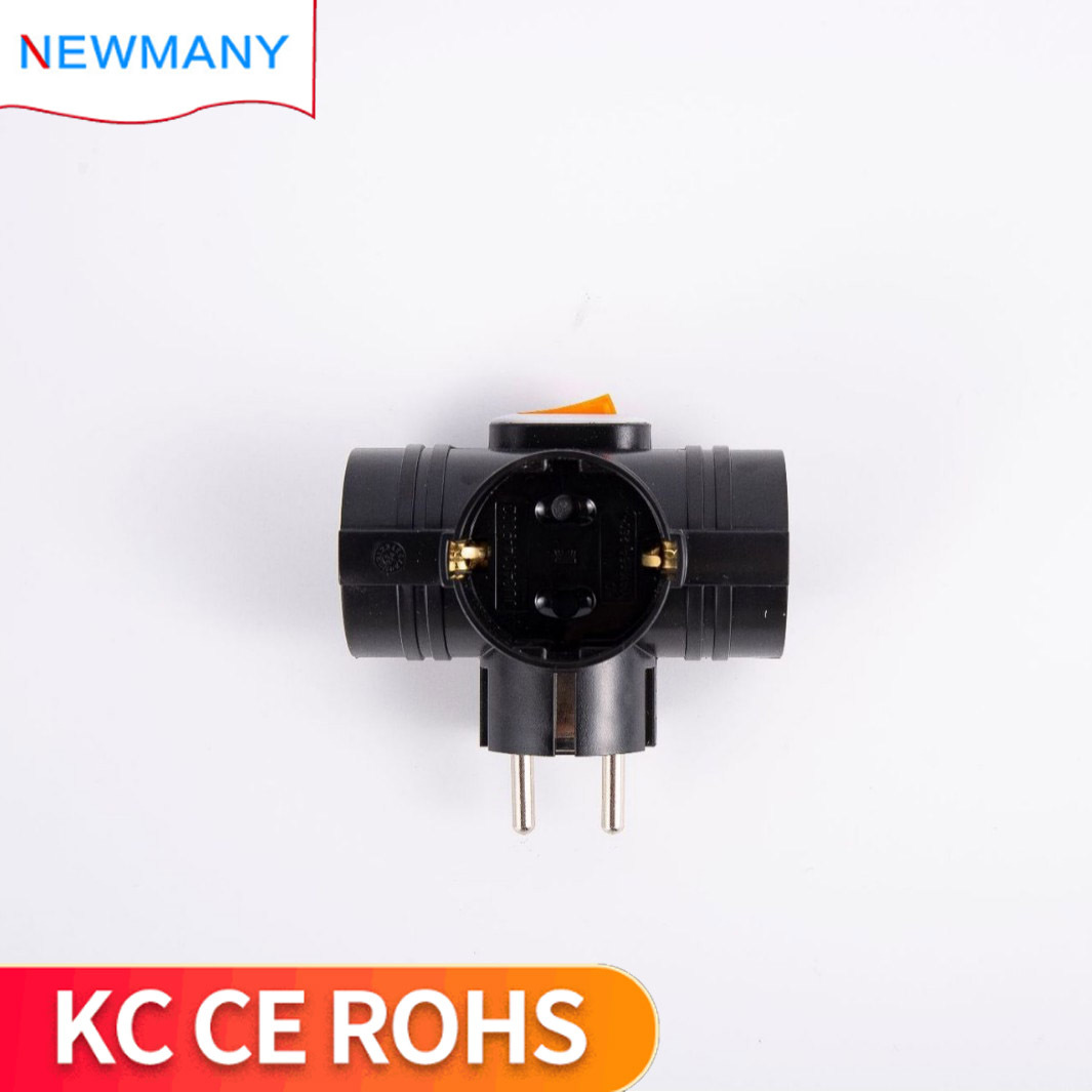 KC CE ROHS认证欧标排插 欧式插座扩展器插座转换器 XWL-S15KT//
