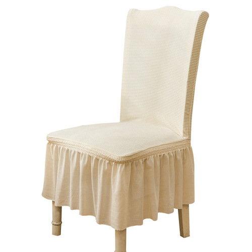 Bran Bird Honeycomb Grace Skirt Chair Cover Household Universal Restaurant Corn Shaking Velour Chair Cover Wholesale
