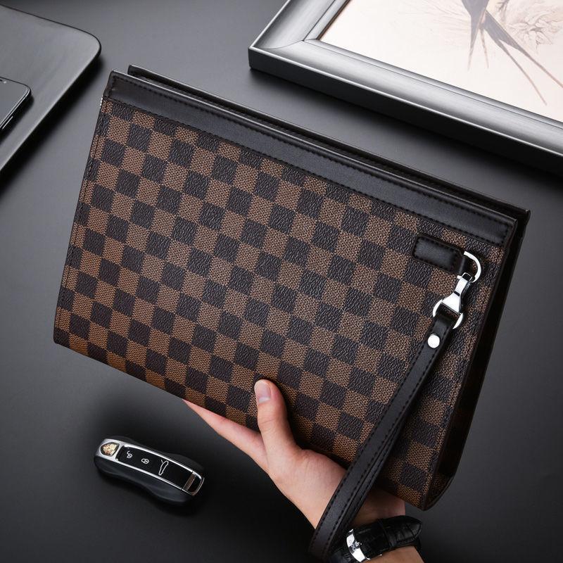 2024 New Hand Bag Men's Hand Bag Business Casual Large Capacity Hand Bag Men's Fashion Trendy Clamp Bag for Men