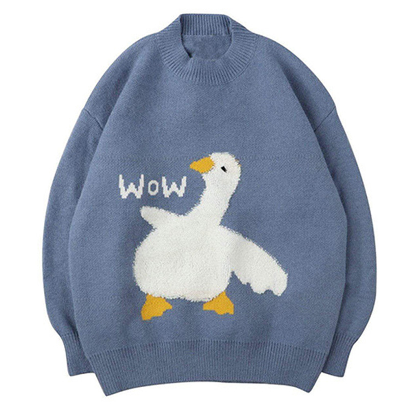 Sweater loose outer wear autumn/winter Korean version top  new autumn outfit pullover knit men's and women's fashion_voghion.com