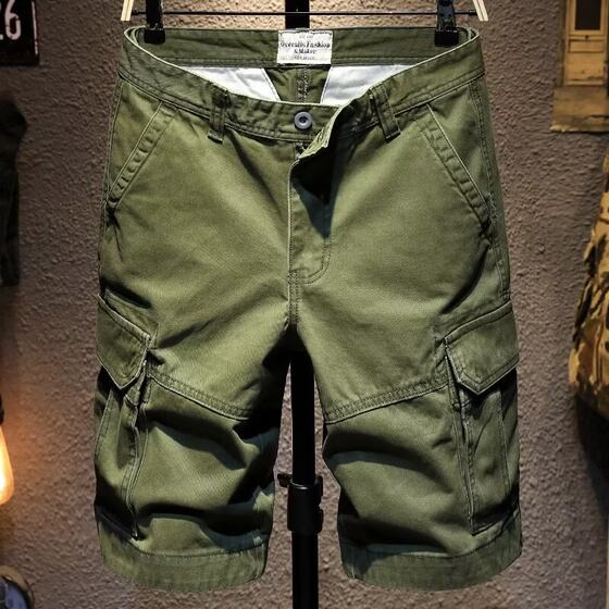 Shorts Men's 2024 Summer New Fashion Brand Camouflage Retro Jeans American Loose Men's Casual Pants